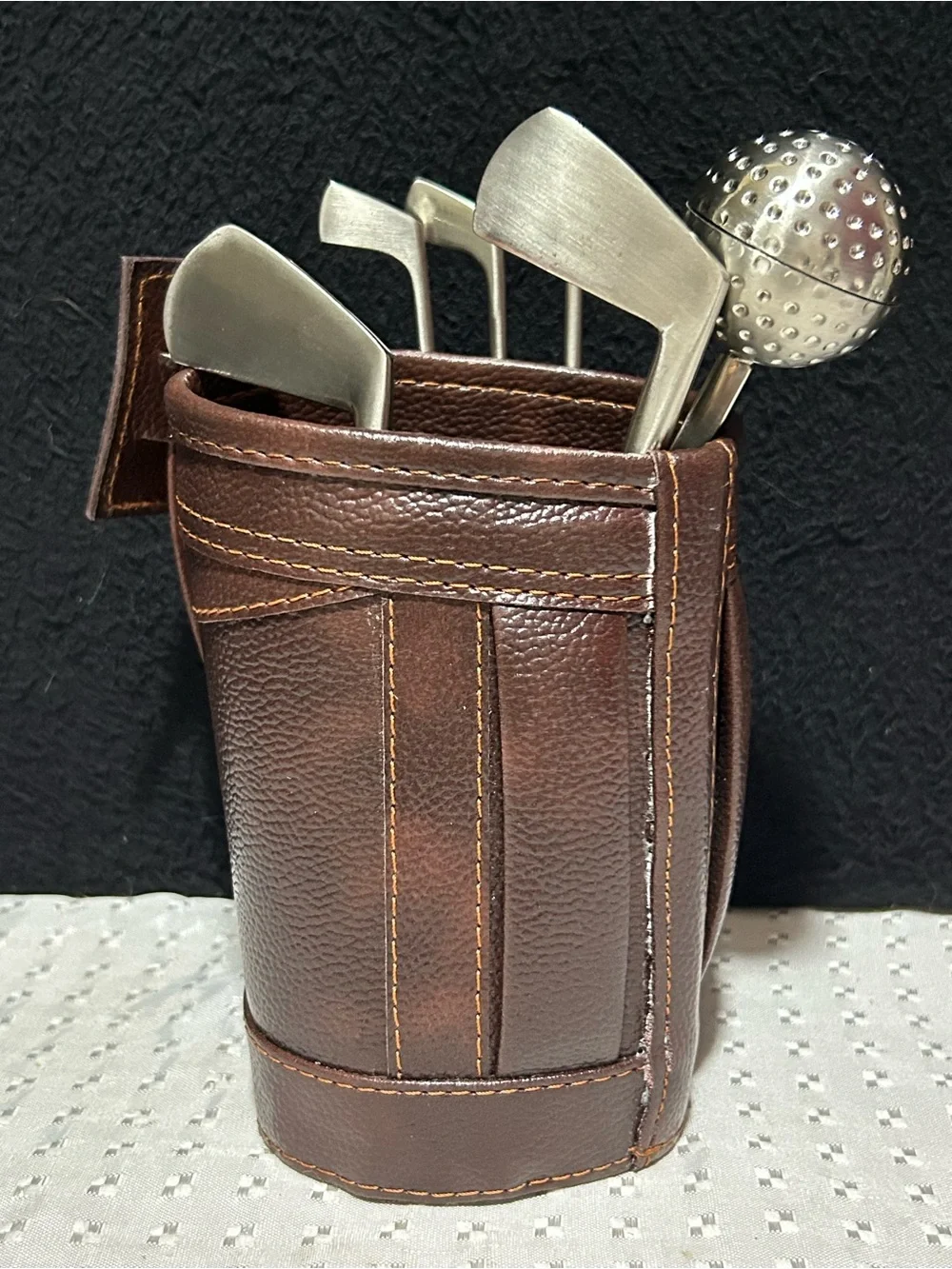 Stylish Golf Bar Tool Set with Leatherette Kit Bag with Premium Box for Gift